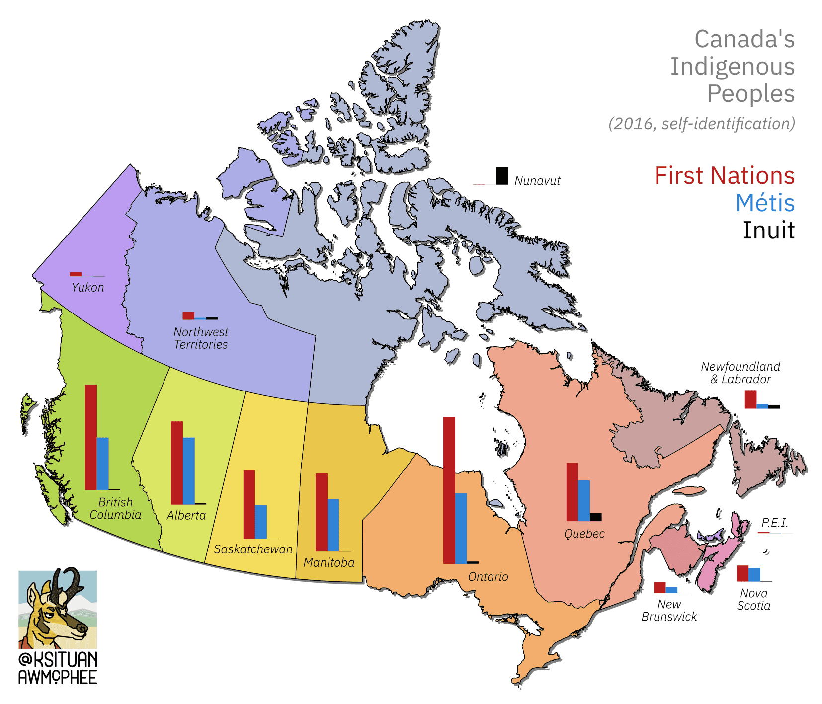 A map of Canada's Indigenous population.